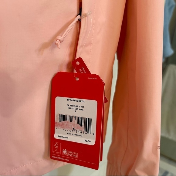 THE NORTH FACE Women's Resolve 2 Jacket in Impatiens Pink Size S - Picture 6 of 11